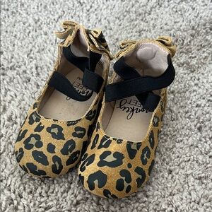Monkey Feet Leather Cheetah Print Ballet Flats